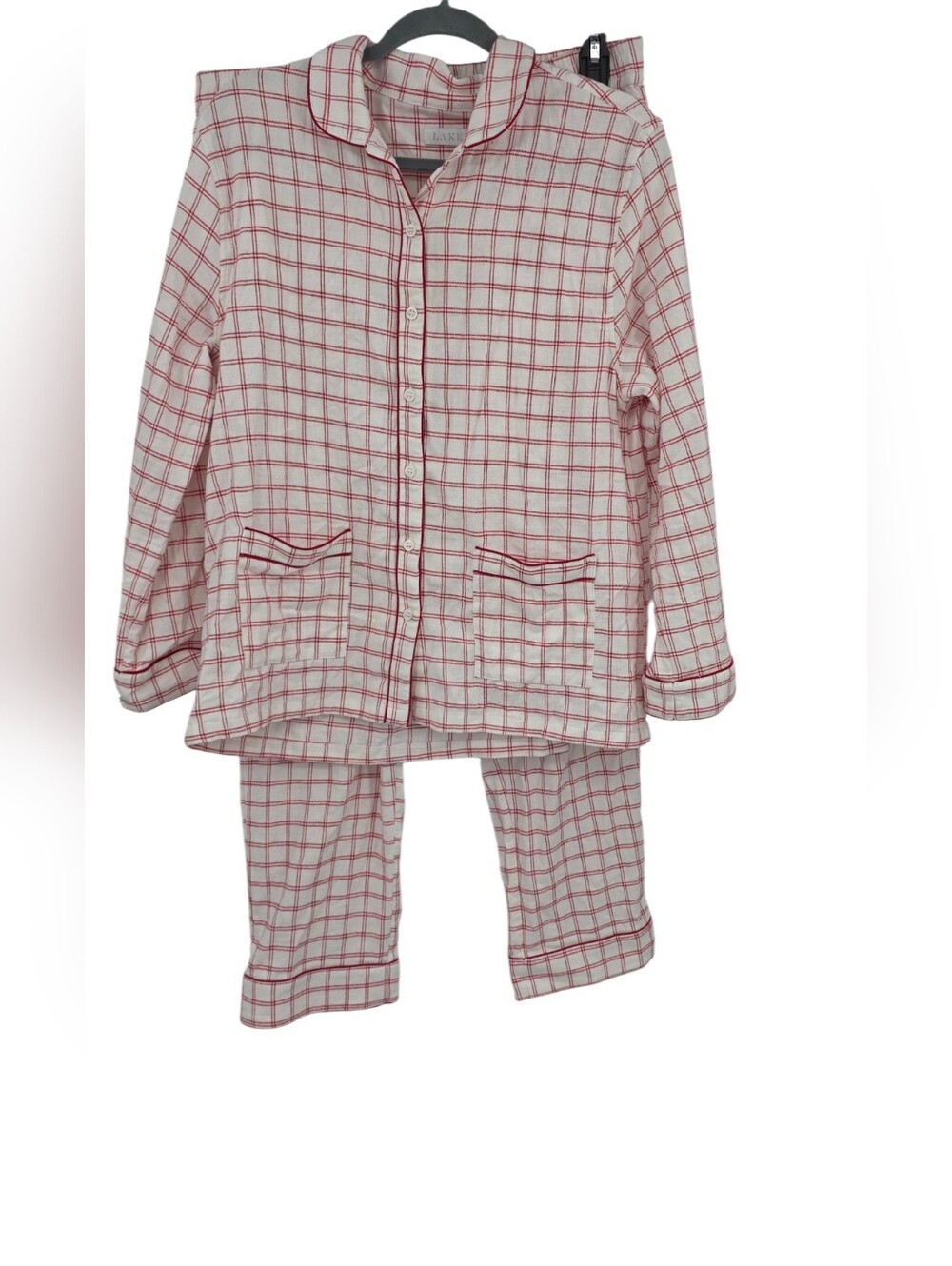 Classic Red Plaid Women's Pajama Set - Long Sleeve Button-Up